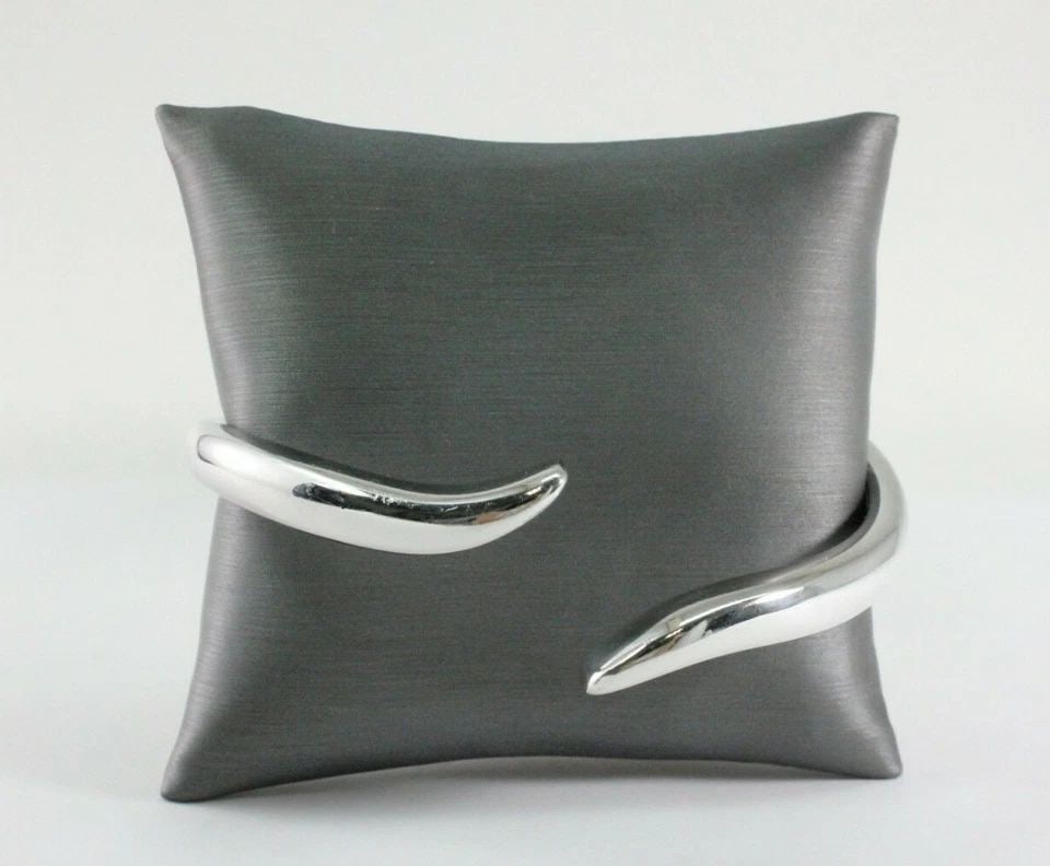 950 STERLING SILVER MILANO ITALY HINGED CUFF 7" BRACELET 32.8 GRAMS (1 of 2)