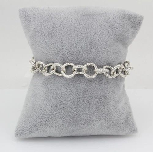 STERLING SILVER 11.5MM ROLO LINK 8" TOGGLE BRACELET - 24.2 GRAMS (1 of 1)