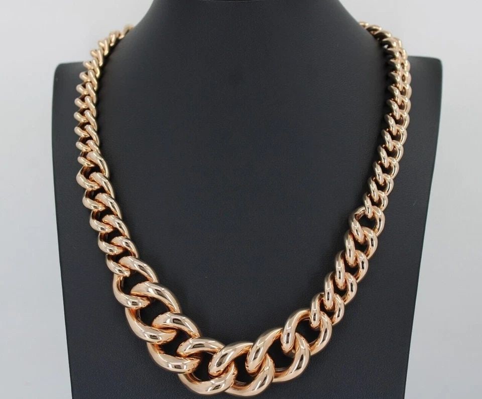 MILOR BRONZE ROSE GOLD CHAIN CHUNKY LINK 20" NECKLACE: MILOR BRONZE ROSE GOLD CHAIN CHUNKY LINK 20" NECKLACE MILOR BRONZE ROSE GOLD CHAIN CHUNKY LINK 20" NECKLACE Description Milor Bronze Rose Gold Chain Chunky Link 20" Necklace Necklace in great conditio