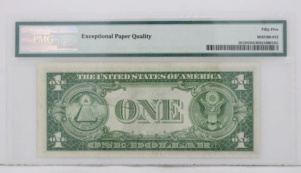 $1 1935D SILVER CERTIFICATE 55 EPQ ABOUT UNCIRCULATED E51484754F PP B BP 5256 (1 of 1)