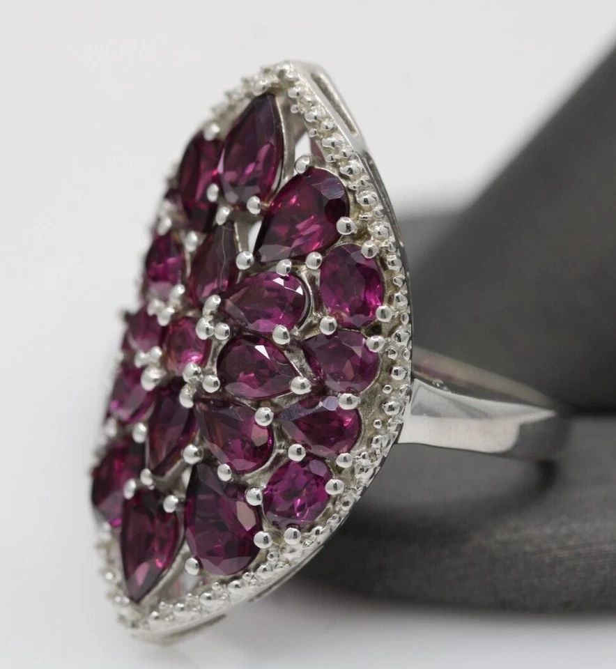 CHAPAL ZENRAY NF STERLING SILVER PURPLE GEMSTONE COCKTAIL RING SIZE 7 ~ 8.1 G (1 of 2)