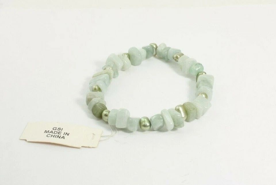 LOT OF 5 TIGERS EYE JADE ONYX BEADED BRACELETS SIZE 6 1/2" - 7" FREE SHIPPING!!! (1 of 1)