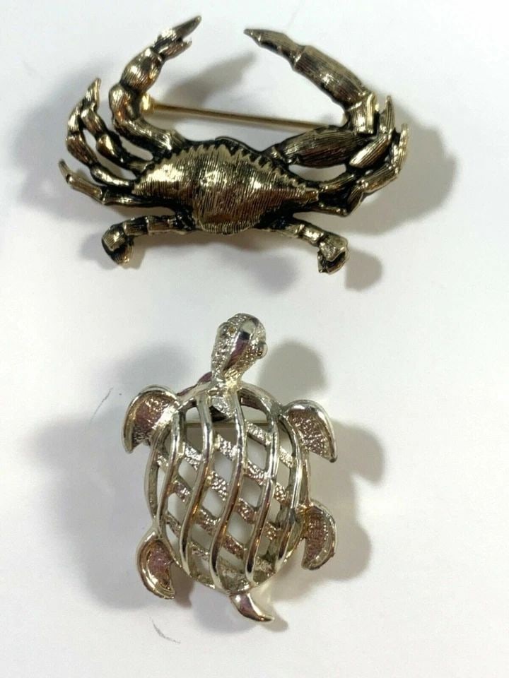 LOT OF 6 NAUTICAL SILVER AND GOLD PINS BROOCHES JOLLE, GERRY'S, SLD, K. KENT ETC (1 of 1)
