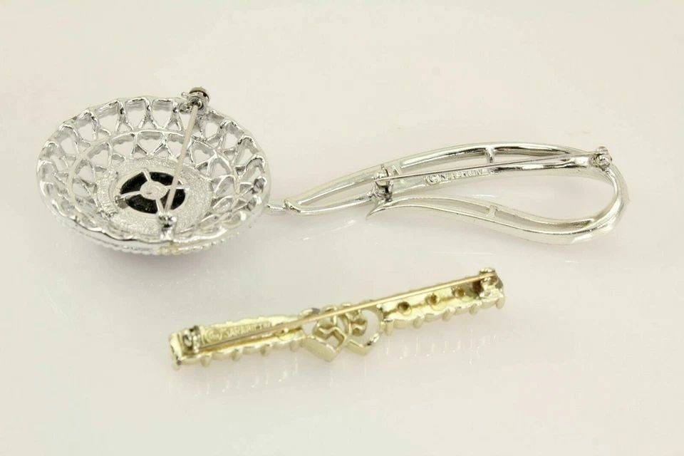 LOT OF 3 SARAH COVENTRY BROOCHES: CIRCLE, BAR, & TEARDROP PINS (1 of 2)
