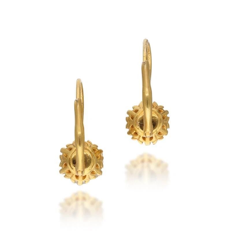 3.14 CARAT OLD EUROPEAN CUT J-I1 DIAMOND 18K YG LEVERBACK EARRINGS: 3.14 CARAT OLD EUROPEAN CUT J-I1 DIAMOND 18K YG LEVERBACK EARRINGS Title: 3.14 Carat Old European Cut J-I1 Diamond 18 Karat Yellow Gold Leverback Earrings Style: Leverback Metal: 18 Karat Yellow Gold 