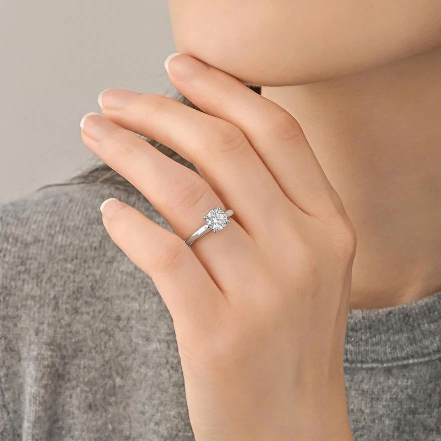 CARTIER 1.01 CARAT G-VVS1 DIAMOND PLATINUM ENGAGEMENT RING (1 of 2)