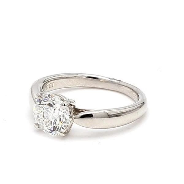 TIFFANY & CO.. 1.27 CARAT G-VS1 DIAMOND PLATINUM ENGAGEMENT RING: TIFFANY & CO.. 1.27 CARAT G-VS1 DIAMOND PLATINUM ENGAGEMENT RING Title: Tiffany and Co 1.27 Carat Round Brilliant Shape G-VS1 Diamond Platinum Engagement Ring Style: Engagement Metal: Platinum Gemston