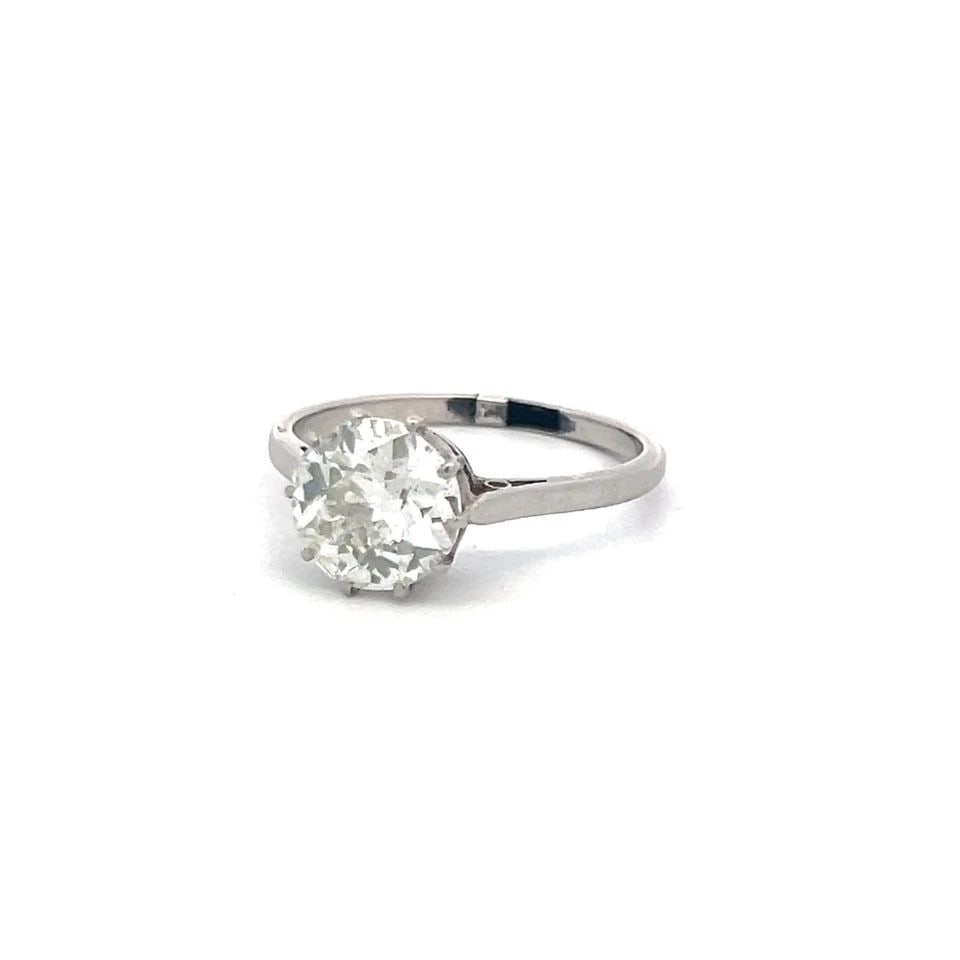 2.25 CARAT CIRCULAR BRILLIANT CUT K SI2 DIAMOND PLATINUM ENGAGEMENT RING (1 of 2)