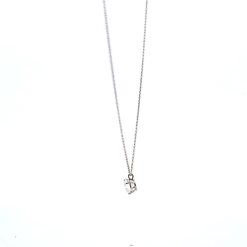 TIFFANY AND CO 1.12 CARAT ROUND BRILLIANT DIAMOND PLATINUM PENDANT NECKLACE (1 of 2)