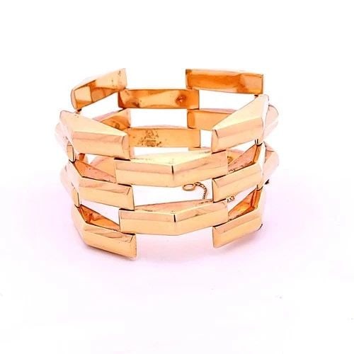 VINTAGE 14 KARAT YELLOW GOLD LINK BRACELET 7.5 INCH 64.8 GRAMS: VINTAGE 14 KARAT YELLOW GOLD LINK BRACELET 7.5 INCH 64.8 GRAMS VINTAGE 14 KARAT YELLOW GOLD LINK BRACELET 7.5 INCH 64.8 GRAMS PRODUCT DESCRIPTION Detailed Description: 64.8g Estate Jewelry 7.5 Inch Em