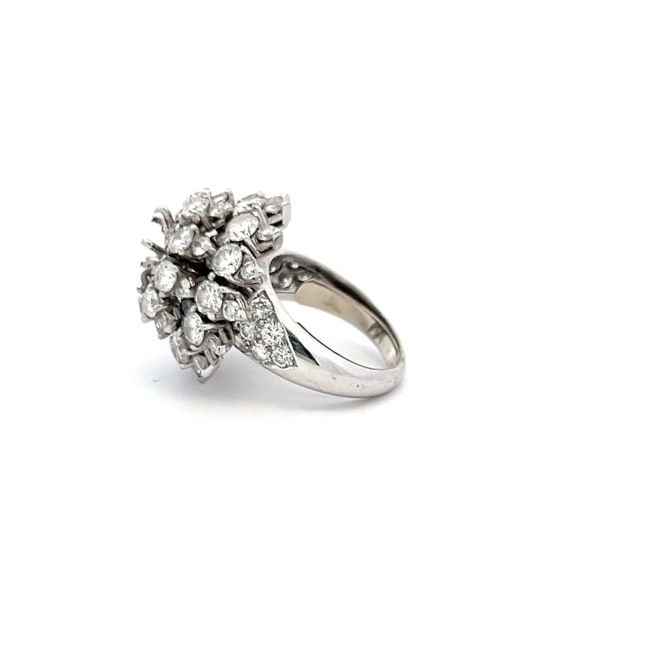 6.29 CARAT ROUND BRILLIANT F VVS2 DIAMOND PLATINUM SEMI MOUNT RING (1 of 2)