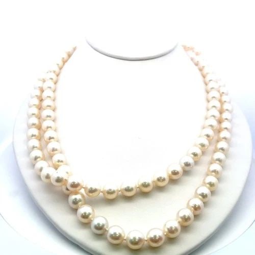 18K YG BEED NECKLACE WITH 1.1 CARAT ROUND DIAMOND, 8.75MM PEARL & 22X31 MM OPAL (1 of 1)