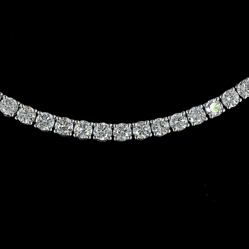 LAB-GROWN 6.77 CARAT ROUND E-F- DIAMOND 14K WHITE GOLD TENNIS NECKLACE: LAB-GROWN 6.77 CARAT ROUND E-F- DIAMOND 14K WHITE GOLD TENNIS NECKLACE LAB-GROWN 6.77 CARAT ROUND E-F- DIAMOND 14K WHITE GOLD TENNIS NECKLACE PRODUCT DESCRIPTION Title: High-quality Brand-New Echo Fri