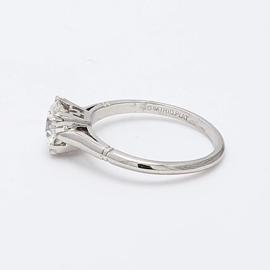 1.08 CARAT CIRCULAR BRILLIANT CUT SHAPE I-VS1 DIAMOND PLATINUM ENGAGEMENT RING (1 of 2)