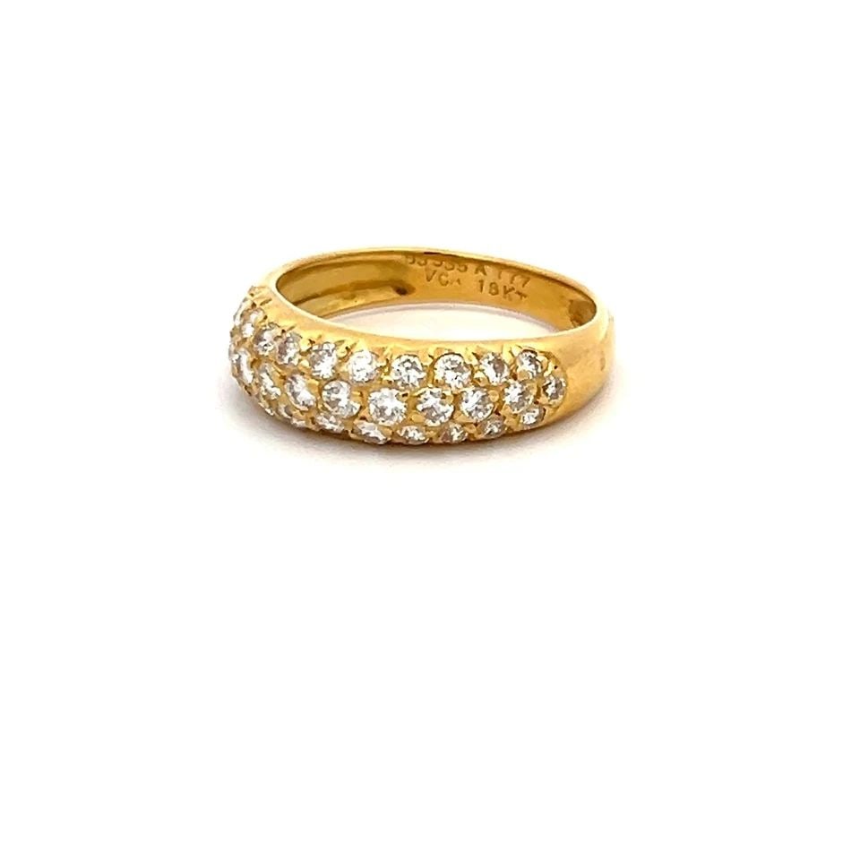 VAN CLEEF & ARPELS 18K YELLOW GOLD BAND RING WITH 0.75CT E VS1 DIAMONDS (1 of 1)