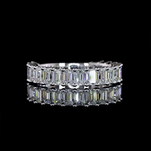 LAB-GROWN 2.25 CARAT EMERALD E-F-VS+ DIAMOND 14K WG 3/4 BAND ETERNITY BAND: LAB-GROWN 2.25 CARAT EMERALD E-F-VS+ DIAMOND 14K WG 3/4 BAND ETERNITY BAND LAB-GROWN 2.25 CARAT EMERALD E-F-VS+ DIAMOND 14K WG 3/4 BAND ETERNITY BAND $5,410.00 PRODUCT DESCRIPTION Title: High-quality 