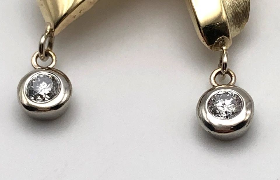 14K YELLOW GOLD RIBBON STYLE PENDANT WITH 0.75CTW NATURAL DIAMONDS 11.7 GRAMS (1 of 1)
