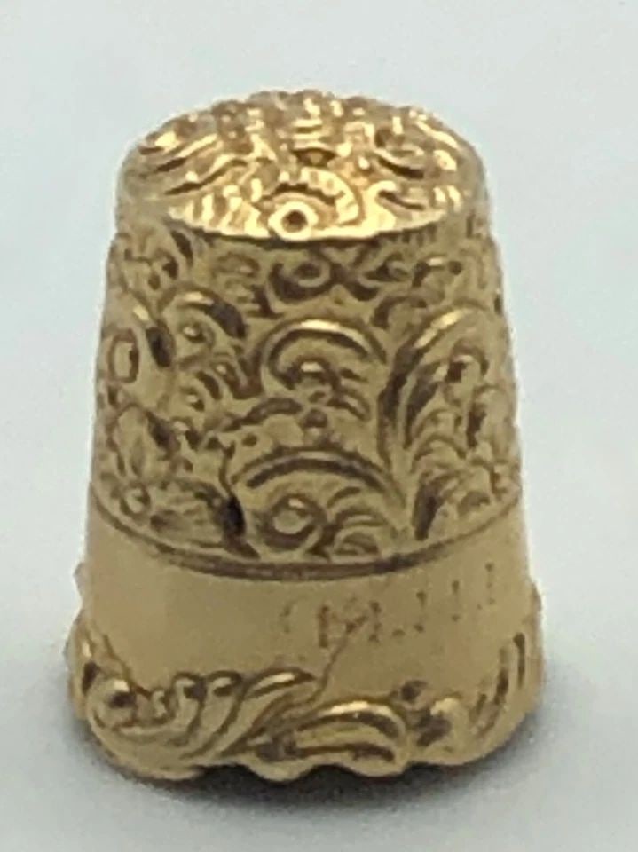 VINTAGE 14K YELLOW GOLD SEWING THIMBLE 6.7 GRAMS (1 of 1)