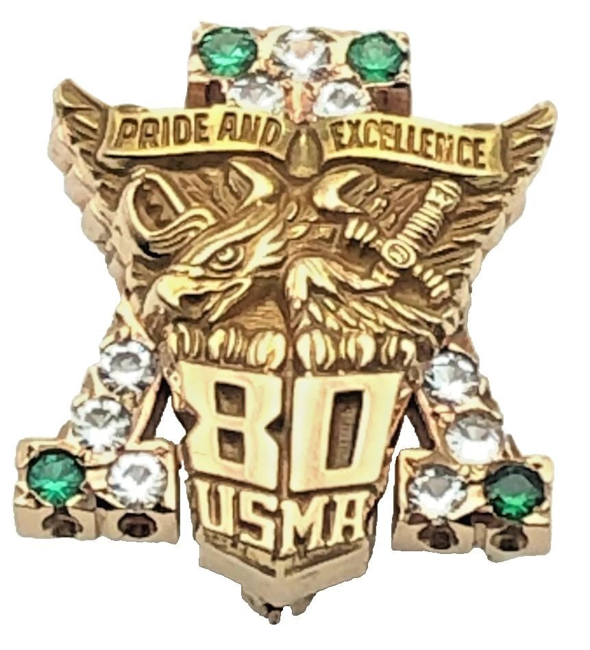10K GOLD UNITED STATES MILITARY ACADEMY 1980 EAGLE PIN 80 6.4 GRAMS: 10K GOLD UNITED STATES MILITARY ACADEMY 1980 EAGLE PIN 80 10k Gold United States Military Academy 1980 Eagle Pin 80 You are bidding on a 10k Gold United States Military Academy 1980 Eagle Pin 80. Piec