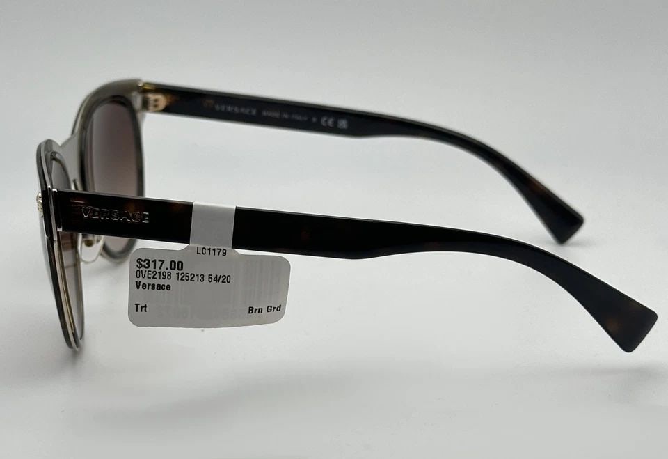 VERSACE VE2198 SUNGLASSES BROWN TORTOISE SHELL COLOR WITH METAL ACCENTING (1 of 1)