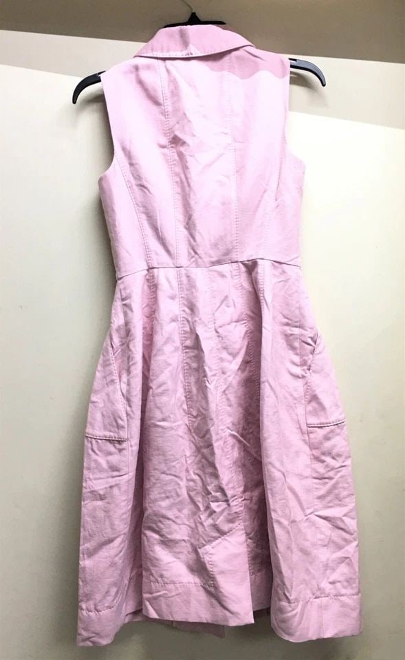 AKRIS DRESS DOUBLE FACE WITH BACK SLIT BLUSH/PINK IN COLOR (US: 4) (UK: 8) (1 of 1)