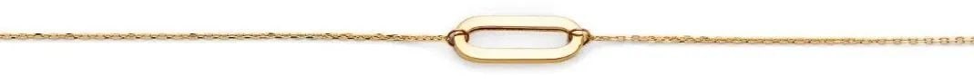 NEW 14K YELLOW GOLD PAPERCLIP LOCK BRACELET (1 of 2)