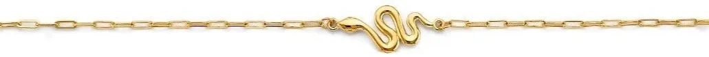 NEW 14K YELLOW GOLD SNAKE CENTER LIGHT BRACELET (1 of 2)