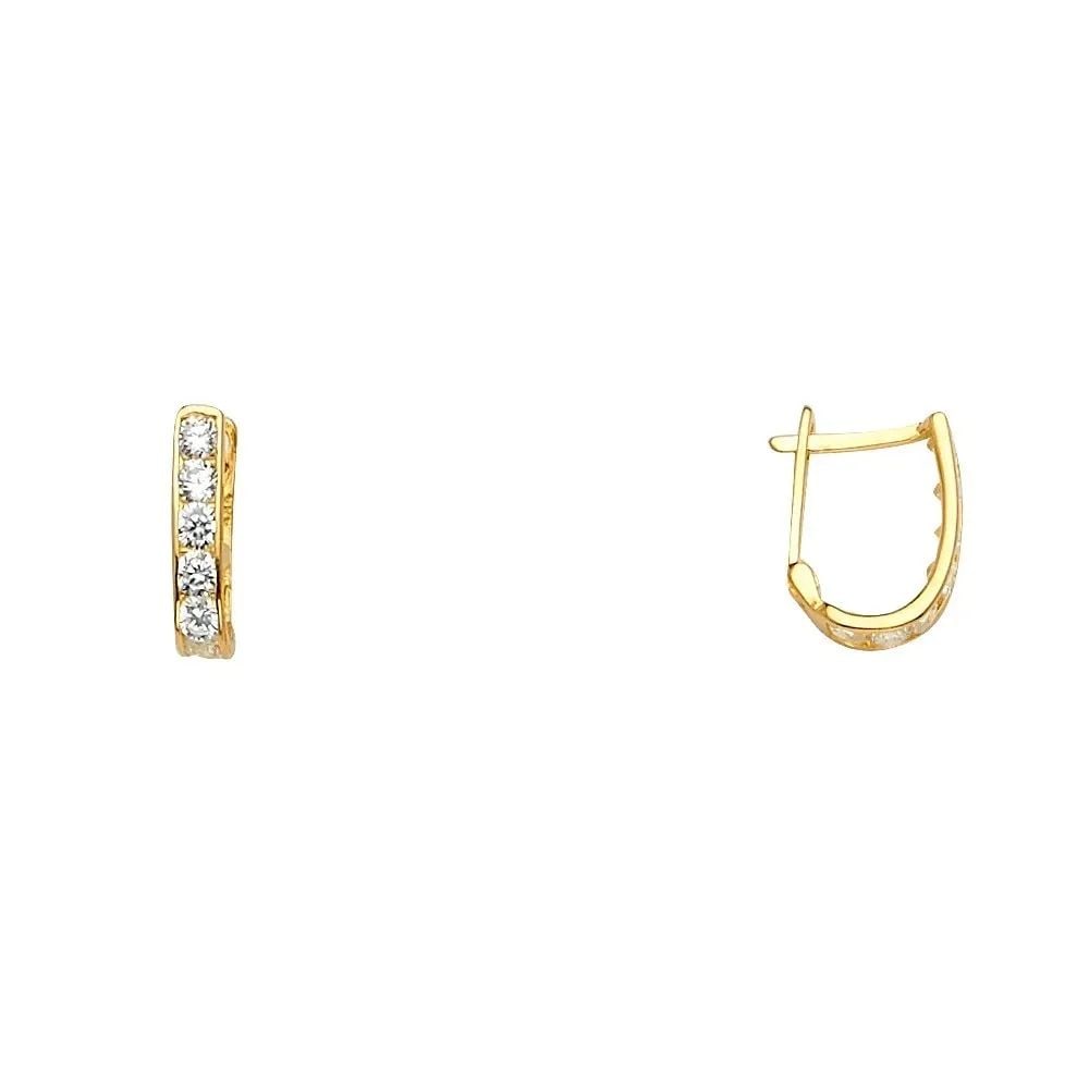 NEW 14K YELLOW GOLD CHANNEL HUGGIES EARRINGS: NEW 14K YELLOW GOLD CHANNEL HUGGIES EARRINGS CHANNEL HUGGIES EARRINGS NEW 14K YELLOW GOLD HEIGHT - 11 mm WIDTH - 8 mm Apx WEIGHT - 1.1 g