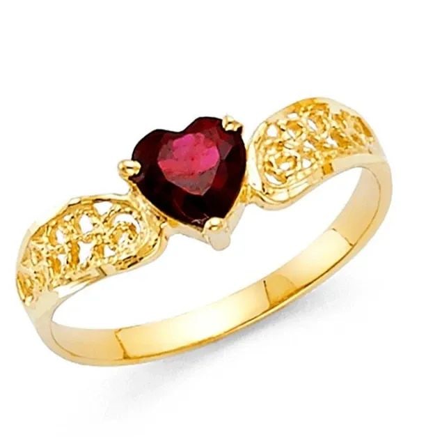 NEW 14K YELLOW GOLD LADIES RING - SIZE 7 (1 of 2)