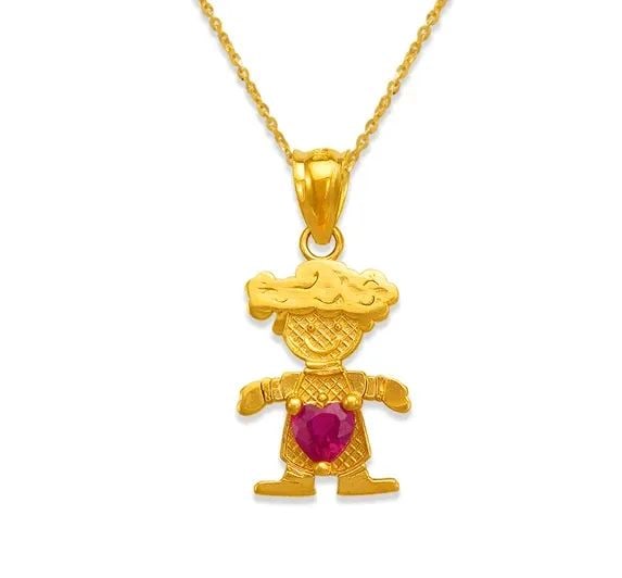 NEW 14K YELLOW GOLD BIRTHSTONE GIRL PENDANT: NEW 14K YELLOW GOLD BIRTHSTONE GIRL PENDANT BIRTHSTONE GIRL PENDANT NEW 14K YELLOW GOLD Apx. WIDTH: 11x15mm Apx WEIGHT: 1.1g