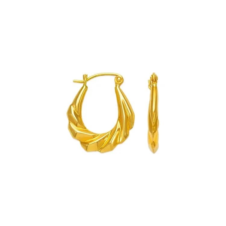 NEW 14K YELLOW GOLD HOLLOW SHRIMP HOOP EARRINGS: NEW 14K YELLOW GOLD HOLLOW SHRIMP HOOP EARRINGS HOLLOW SHRIMP HOOP EARRINGS NEW 14K YELLOW GOLD Width: Approx. 17mm Apx WEIGHT: 1.3g