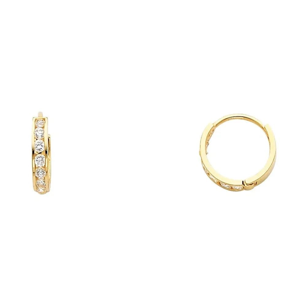NEW 14K YELLOW GOLD HUGGIES EARRINGS: NEW 14K YELLOW GOLD HUGGIES EARRINGS HUGGIES EARRINGS NEW 14K YELLOW GOLD HEIGHT - 12 mm WIDTH - 12 mm Apx WEIGHT - 0.8 g