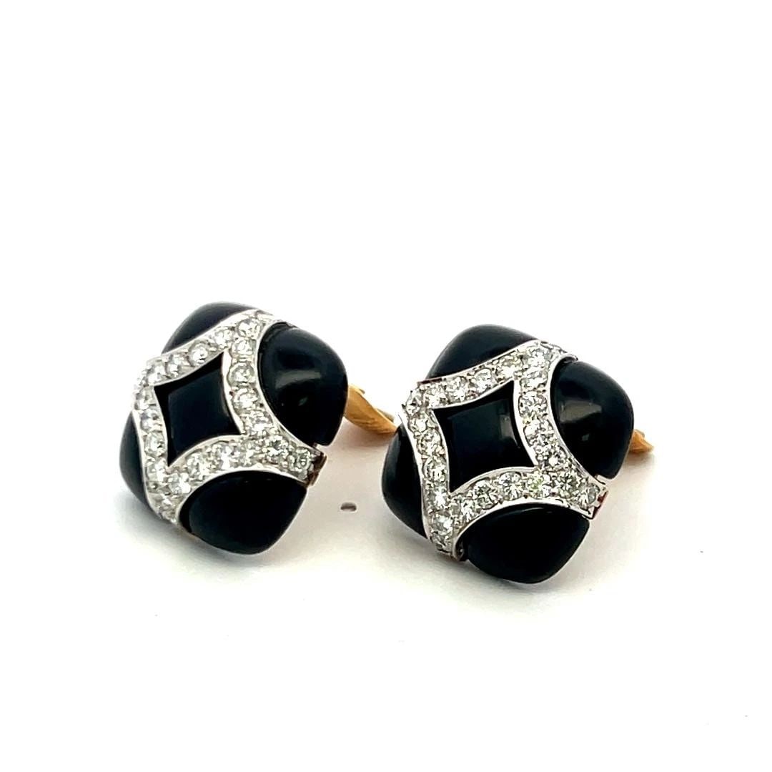 3.00 CARAT ROUND BRILLIANT F VS DIAMOND 18 KARAT YELLOW GOLD CLIP ON EARRINGS (1 of 2)