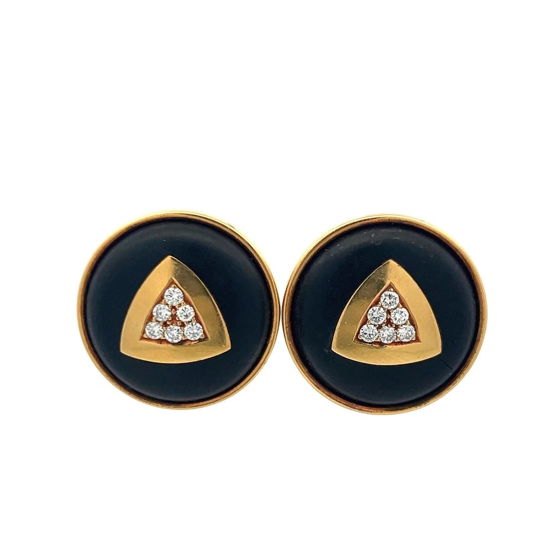 LEO VROOM 0.60 CARAT ROUND BRILLIANT DIAMOND 18K YELLOW GOLD CLIP ON EARRINGS: LEO VROOM 0.60 CARAT ROUND BRILLIANT DIAMOND 18K YELLOW GOLD CLIP ON EARRINGS PRODUCT DESCRIPTION Designer: Leo VROOM Title: Leo Vroom 0.60 Carat Round Brilliant G VS1 Diamond 18 Karat Yellow Gold Cli