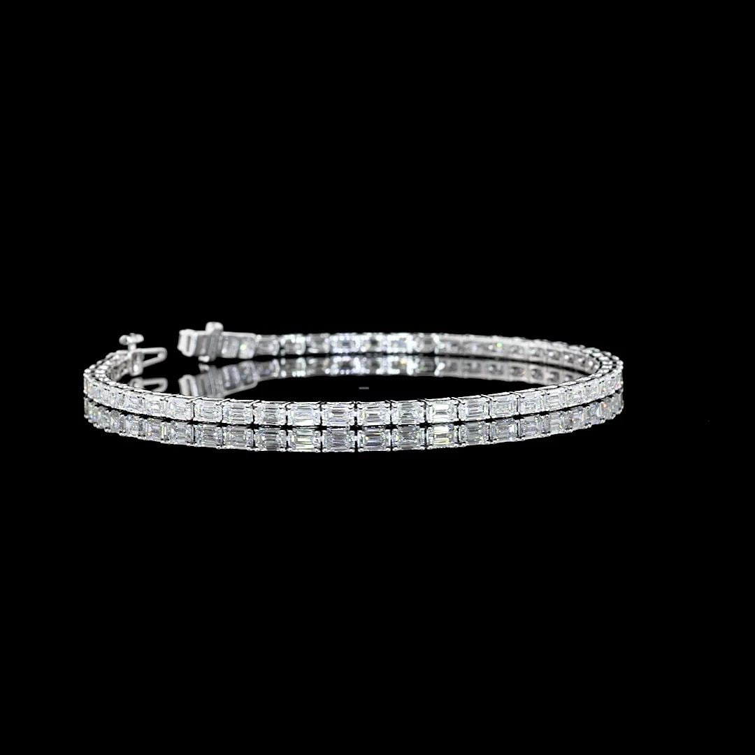 LAB-GROWN 5 CARAT EMERALD E-VS1 DIAMOND 14K WHITE GOLD TENNIS BRACELET: LAB-GROWN 5 CARAT EMERALD E-VS1 DIAMOND 14K WHITE GOLD TENNIS BRACELET LAB-GROWN 5 CARAT EMERALD E-VS1 DIAMOND 14K WHITE GOLD TENNIS BRACELET Title: High-quality Brand-New Echo Friendly Elegant Lab-Gr