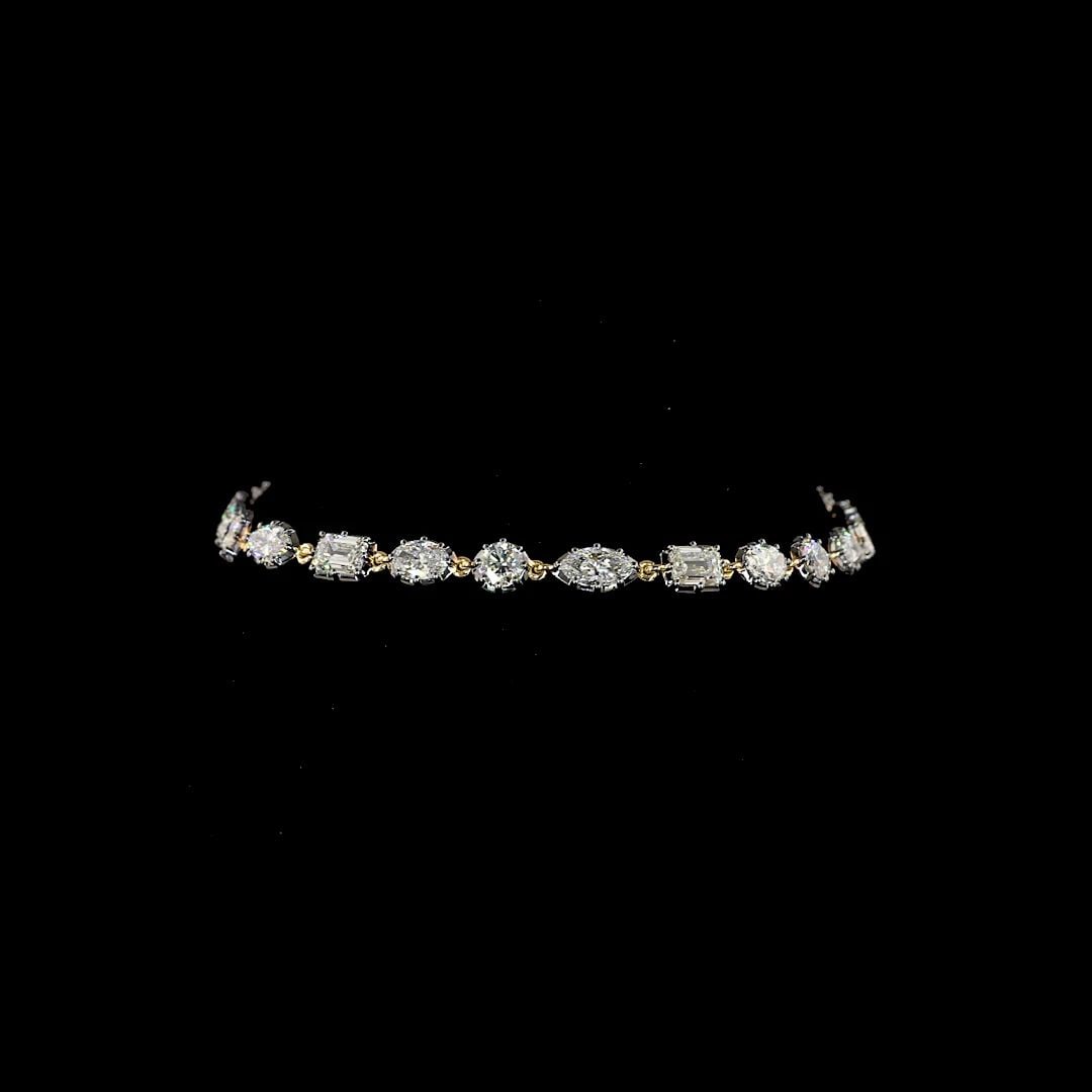LAB-GROWN 5.5 CARAT MIX E-F-VS1 DIAMOND 14K YELLOW GOLD STATION BRACELET: LAB-GROWN 5.5 CARAT MIX E-F-VS1 DIAMOND 14K YELLOW GOLD STATION BRACELET $4,560.00 PRODUCT DESCRIPTION Title: High-quality Brand-New Echo Friendly Elegant Lab-Grown 5.5 Carat MIX E-F-VS1 Diamond 14K Y
