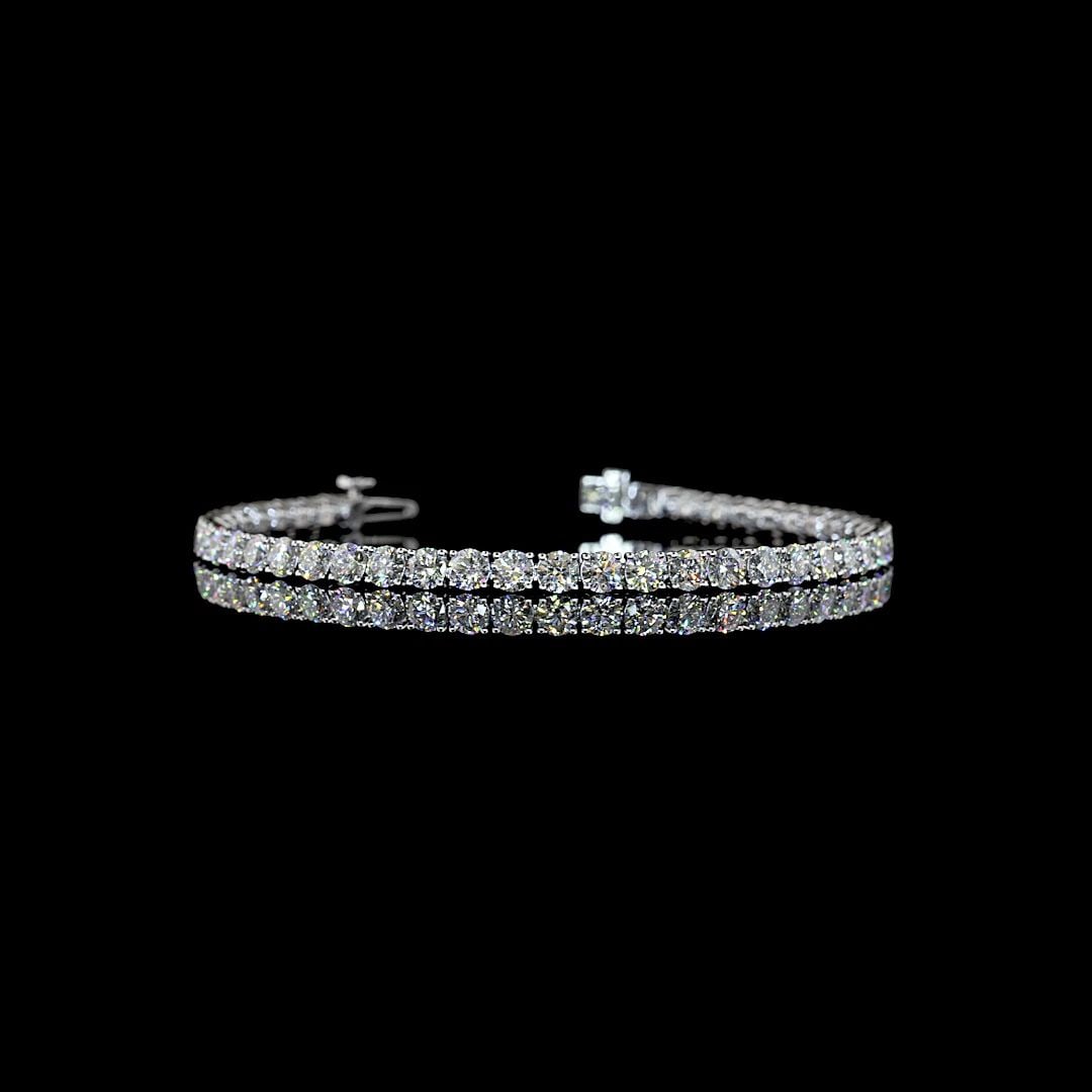 LAB-GROWN 6.74 CARAT ROUND E-F-VS DIAMOND 14K WHITE GOLD TENNIS BRACELET: LAB-GROWN 6.74 CARAT ROUND E-F-VS DIAMOND 14K WHITE GOLD TENNIS BRACELET PRODUCT DESCRIPTION Title: High-quality Brand-New Echo Friendly Elegant Lab-Grown 6.74 Carat Round E-F-VS Diamond 14K White Gol