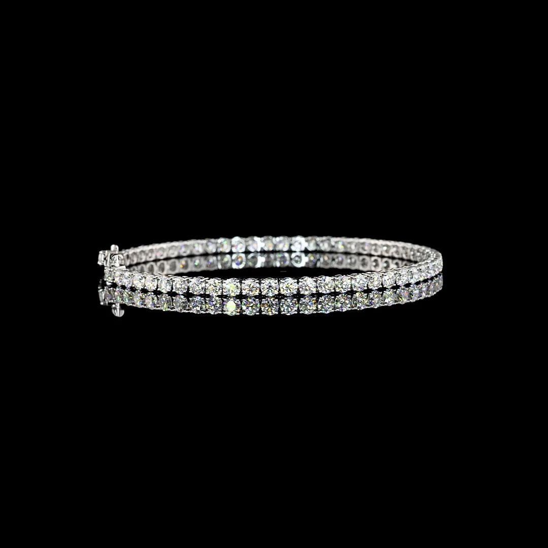 LAB-GROWN 5.16 CARAT ROUND E-VS DIAMOND 14K WHITE GOLD TENNIS BRACELET: LAB-GROWN 5.16 CARAT ROUND E-VS DIAMOND 14K WHITE GOLD TENNIS BRACELET Lab-Grown 5.16 Carat Round E-VS Diamond 14K White Gold Tennis Bracelet Details Department Unisex Adults Main Stone No Stone Metal