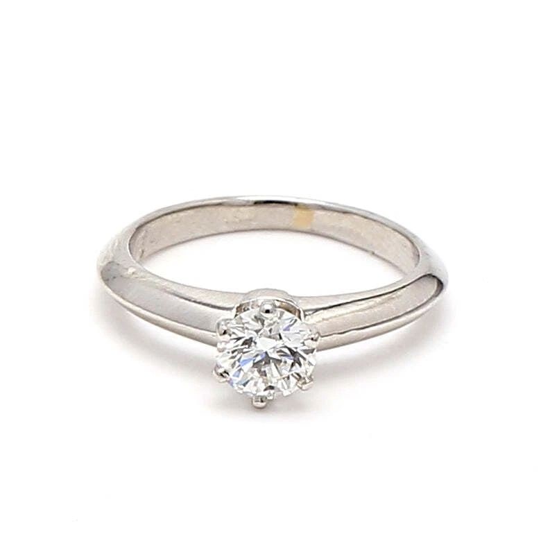 TIFFANY & CO.. 0.47 CARAT F-VVS2 DIAMOND PLATINUM ENGAGEMENT RING: TIFFANY & CO.. 0.47 CARAT F-VVS2 DIAMOND PLATINUM ENGAGEMENT RING Tiffany & Co. Tiffany & Co.. 0.47 Carat F-VVS2 Diamond Platinum Engagement Ring Details Department Unisex Adults Main Stone Diamond Me