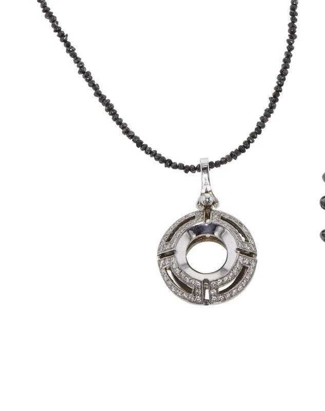 0.80 CARAT ROUND BRILLIANT H SI2 DIAMOND PLATINUM PENDANT NECKLACE (1 of 2)