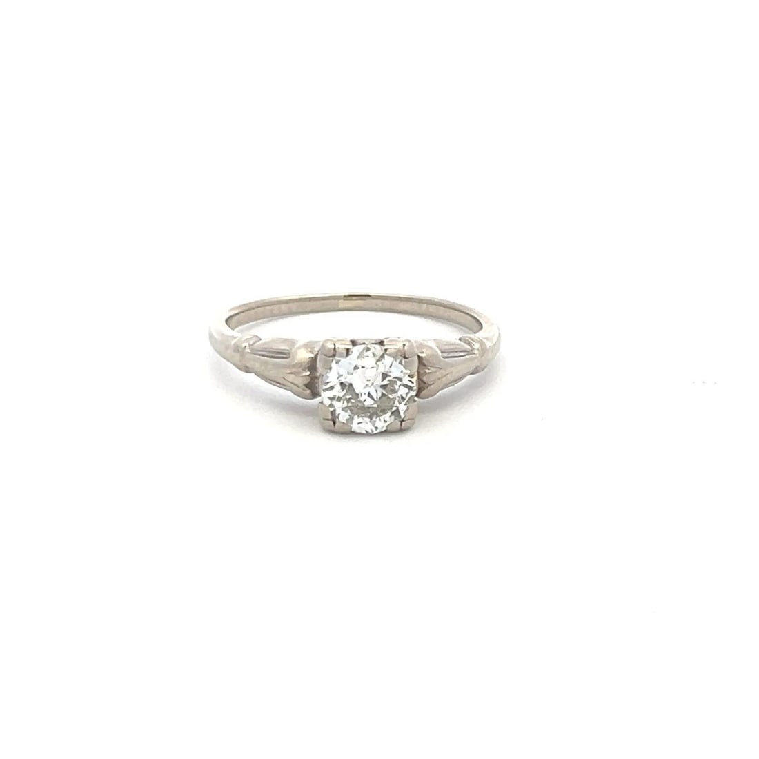 0.75 CARAT OLD EUROPEAN CUT H VS DIAMOND 14 KARAT WHITE GOLD ENGAGEMENT RING: 0.75 CARAT OLD EUROPEAN CUT H VS DIAMOND 14 KARAT WHITE GOLD ENGAGEMENT RING 0.75 CARAT OLD EUROPEAN CUT H VS DIAMOND 14 KARAT WHITE GOLD ENGAGEMENT RING PRODUCT DESCRIPTION Title: 0.75 Carat Old Euro