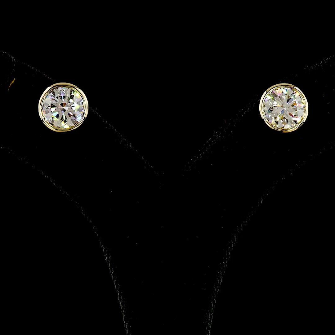 LAB-GROWN 5.03 CARAT ROUND E-F-VS1 DIAMOND 14K YELLOW GOLD STUDS EARRINGS: LAB-GROWN 5.03 CARAT ROUND E-F-VS1 DIAMOND 14K YELLOW GOLD STUDS EARRINGS Title: High-quality Brand-New Echo Friendly Elegant Lab-Grown 5.03 Carat Round E-F-VS1 Diamond 14K Yellow Gold Studs Earrings 
