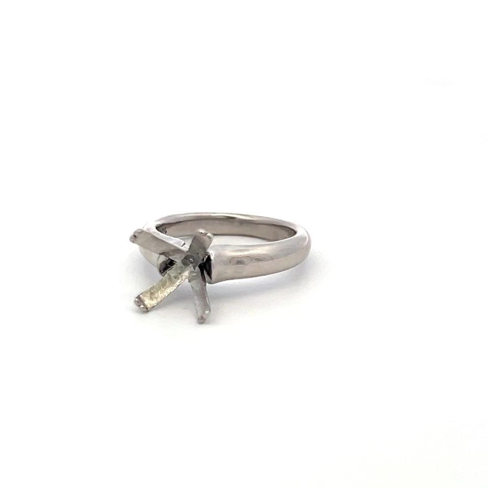 VINTAGE PLATINUM SEMI MOUNT ENGAGEMENT RING FOR 4.3+ CARAT DIAMOND ESTATE (1 of 1)