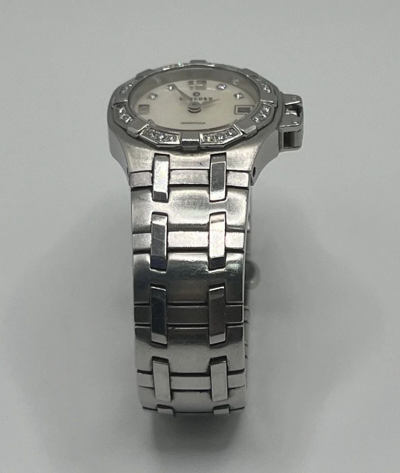 CONCORD SARATOGA WATCH MOP DIAL DIAMONDS 24MM QUARTZ (1 of 1)
