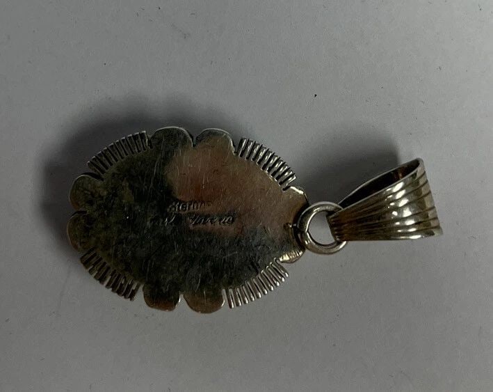 STERLING SILVER MARK VARRIE TOURQUOISE PENDANT: STERLING SILVER MARK VARRIE TOURQUOISE PENDANT STERLING SILVER MARK VARRIE TOURQUOISE PENDANT Mark Varrie Sterling Silver Turquoise Pendent Approximate weight is 9.4 g