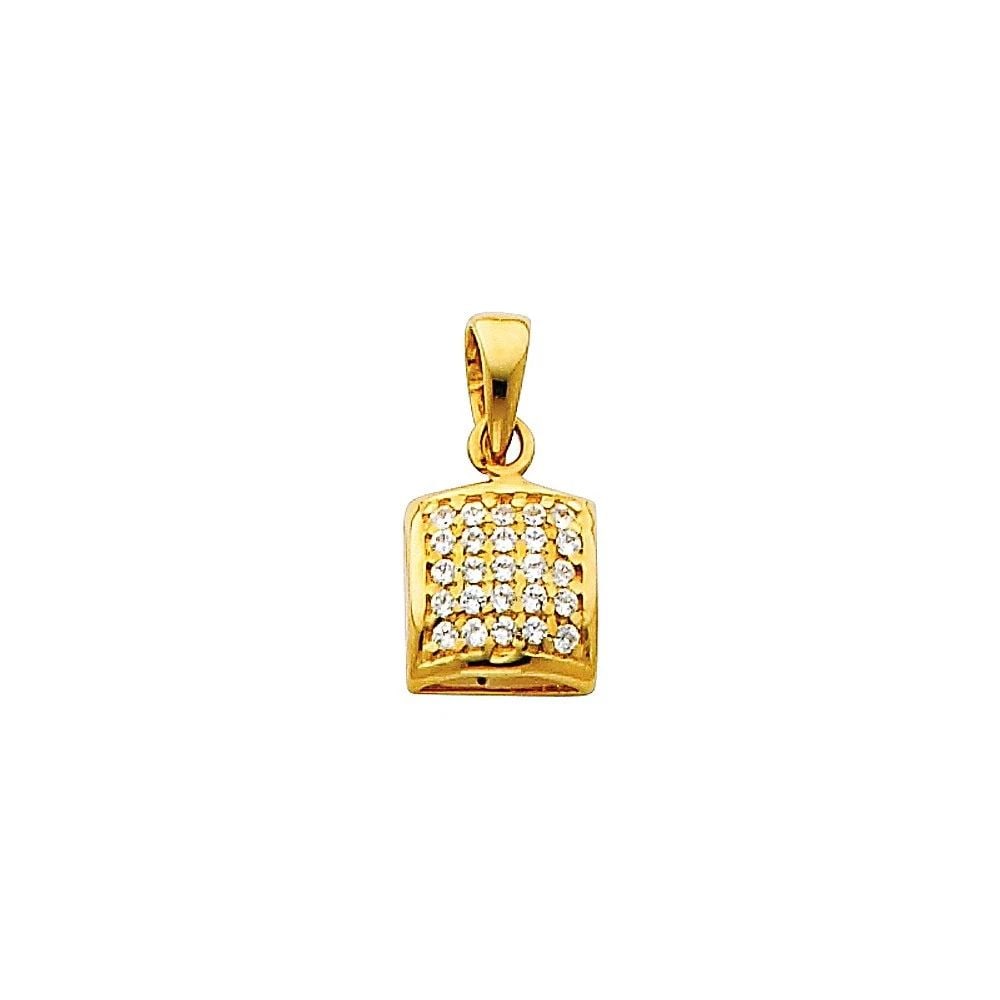 NEW 14K YELLOW GOLD SQUARE PENDANT: NEW 14K YELLOW GOLD SQUARE PENDANTSQUARE PENDANTNEW 14KYELLOW GOLDHeight : 7 mmWidth : 7 mmApx. WEIGHT : 0.6g