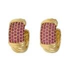 DIAMOND GOLD RING 18KT YELLOW 4 ROWS DOME BAND SIZE 5.5 (1 of 2)