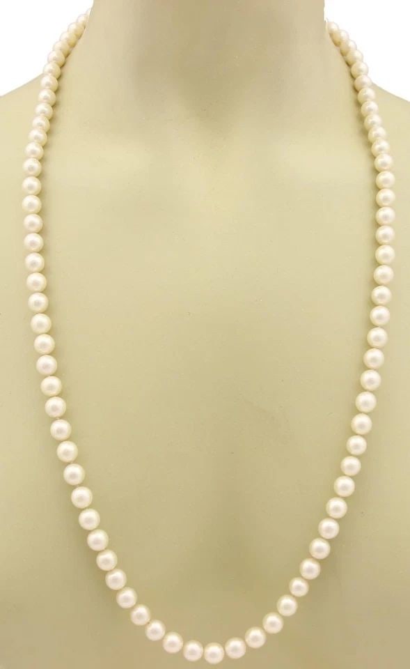 DIAMOND NECKLACE 18K WHITE GOLD FLORAL STATION CHAIN 32" LONG (1 of 1)