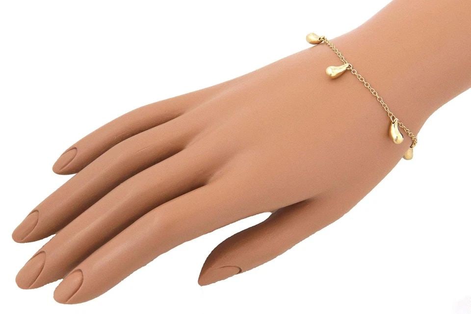 GOLD 18K SET OF 2 BANGLE HAMMERED YELLOW TUBE STACKABLE STYLE (1 of 1)