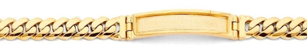 NEW 14K YELLOW GOLD SOLID CURB ID BRACELET (1 of 2)
